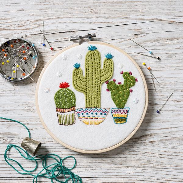 Corinne Lapierre Cactus Felt Applique Hoop Kit - 882898
