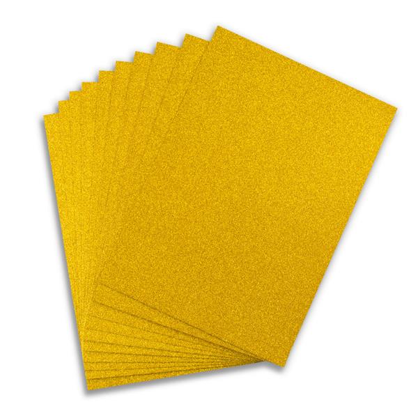 Oakwood A4 Gold Glitter Card - 10 Sheets 210gsm - 883020