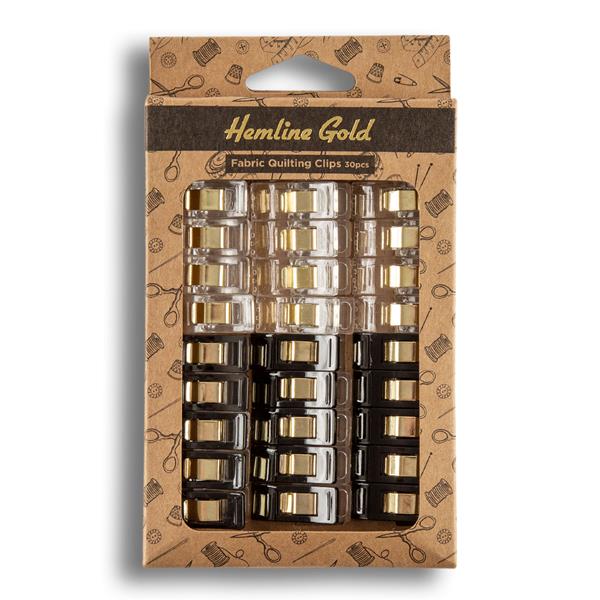 Hemline Gold 30 Piece Small Quilters Clip - 883861