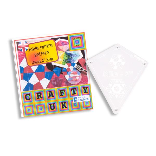 Crafty UK Table Centre 2" Kite Acrylic Template & Pattern Set - 886551
