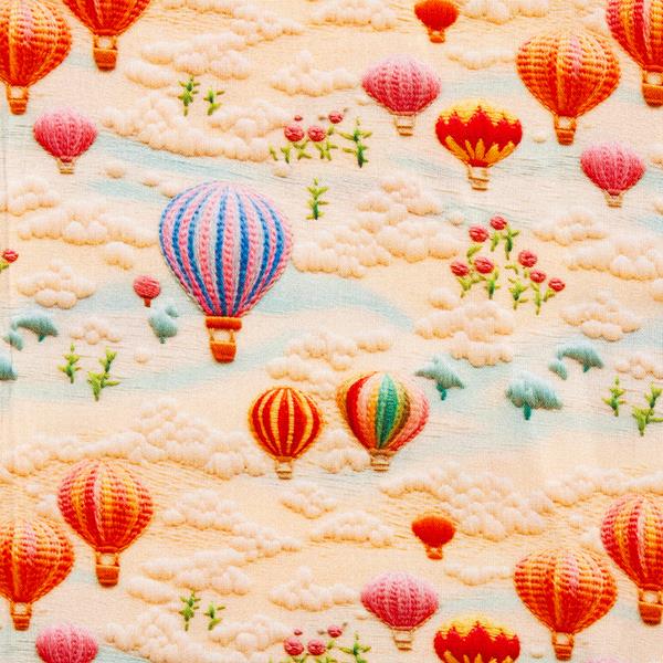 Fabric Freedom Hand Embroidery Digital Print Quilting Cotton 0.5m - 888573