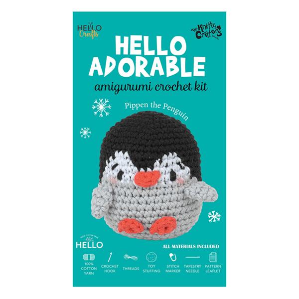 Knitty Critters Adorables Pippen The Penquin Crochet Kit - 890372