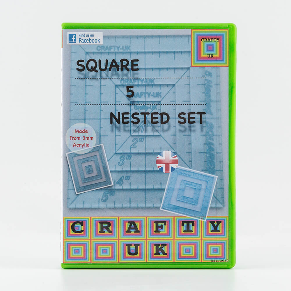 Crafty UK Set of 5 Nested Squares Templates