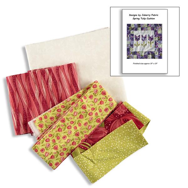 Juberry Designs Spring Tulip Cushion Kit & Pattern - Pink - 896838