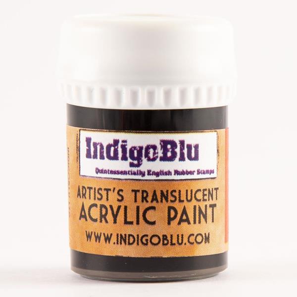 Indigo Blu: Artists Translucent Acrylic Paint – Black (20ml)