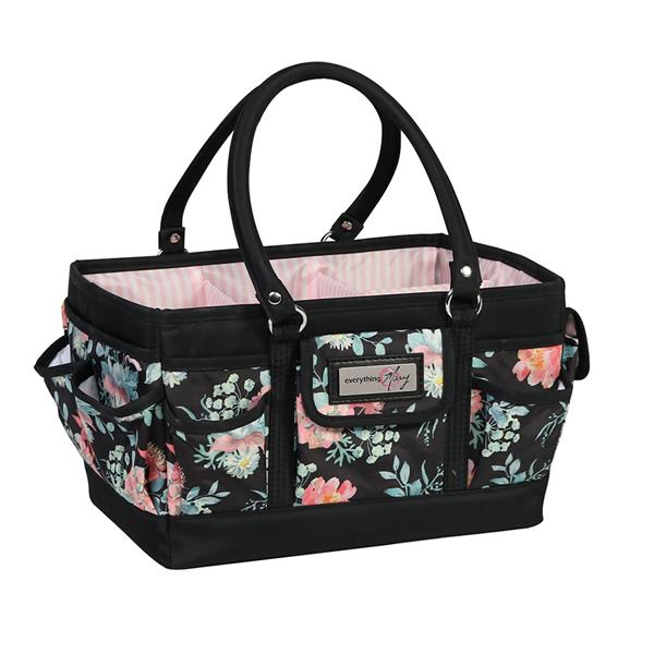 Everything Mary Black/Floral Deluxe Store/Tote Caddy Desk Space C - 896875