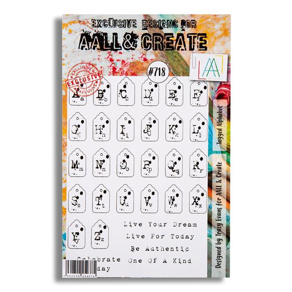 AALL & Create Tracy Evans A5 Stamp Set - Tagged Alphabet - 28 Sta - 896936