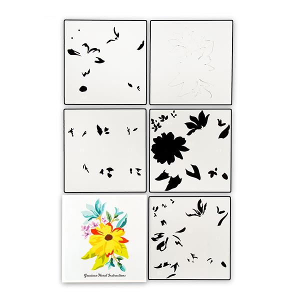 Memory Box Stencil Collection - Gracious Floral - 5 Stencils - 903491