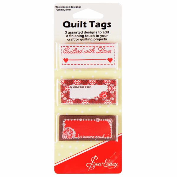 Sew Easy Quilt Tags Pack of 9 - 906614