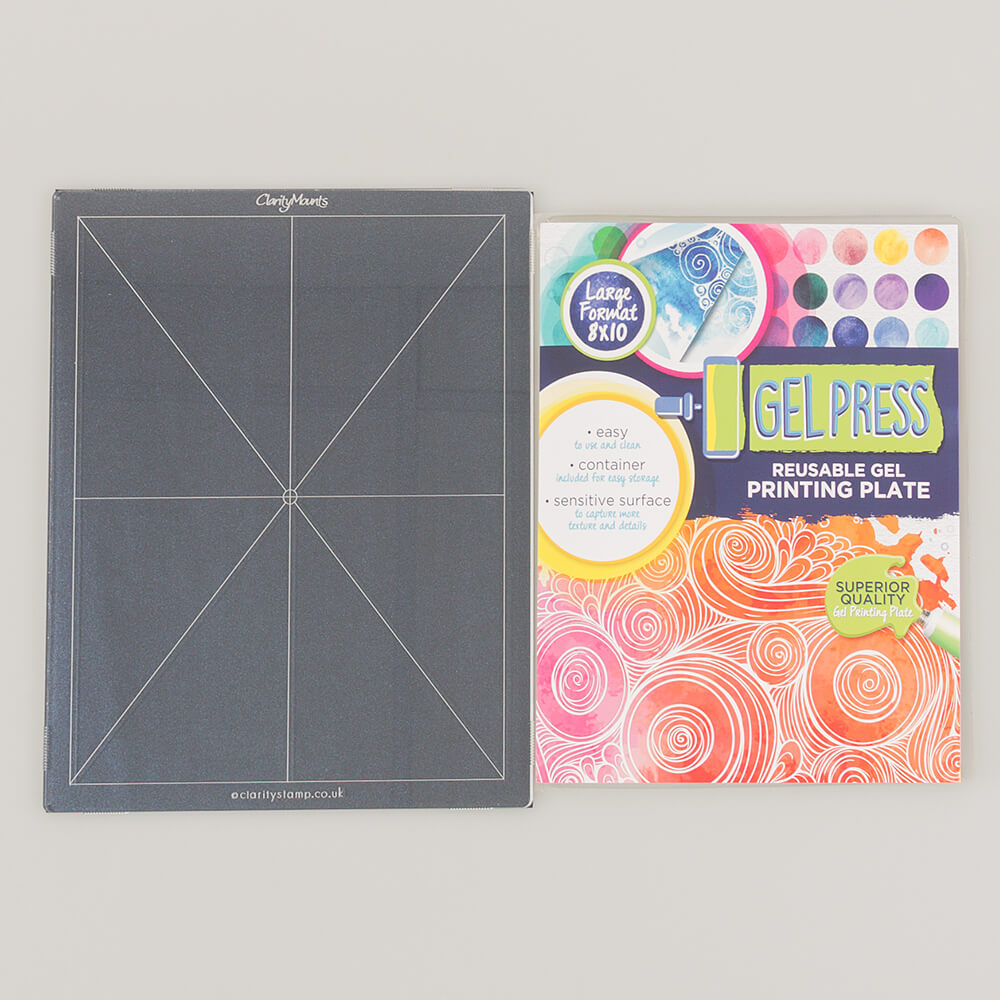 Clarity Crafts Large 8x10" Gel Press Printing Plate with 9x11" Mega Mount