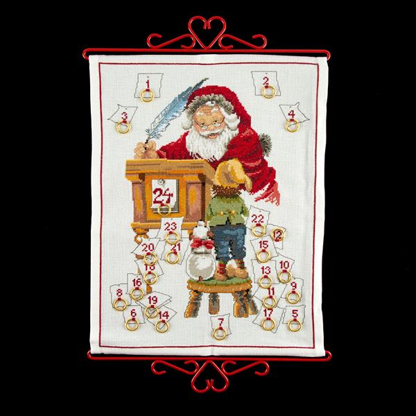 Permin Santa Advent Calendar Cross Stitch Kit - 910313