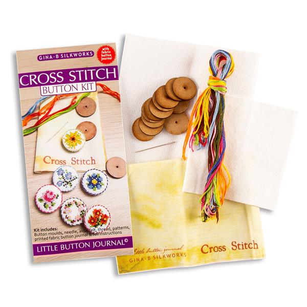 Gina-B Silkworks Cross Stitch Button Journal Kit - 911734