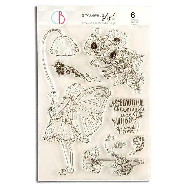 Ciao Bella Paper 6x8" Stamp Set with 6 Stamps - Nature Fairy - 915489