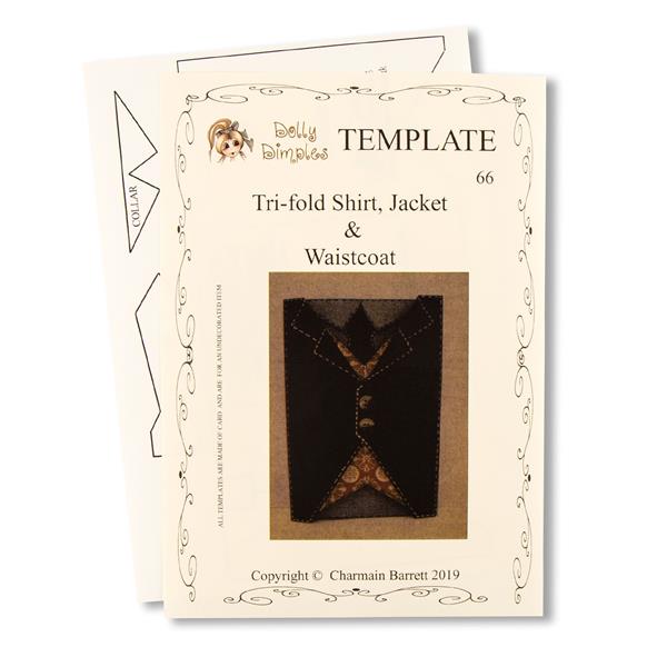 Dolly Dimples Shirt Jacket & Waistcoat Trifold Card Template - 915760