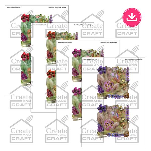 Create & Craft Illusions Rosy Foliage Digital Download - 1 Image  - 916012