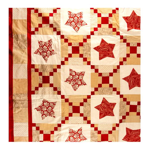 5x 0.5m,2.5m Total Festive Christmas Red Quilt Bundle Pack,High Quality Cotton 