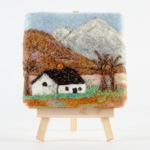 The Crafty Kit Co Mini Masterpieces Mountain Cottage Felting Kit - 917178