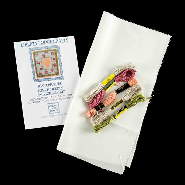 Liberty Lodge Crafts Hearts Picture Punch Needle Basic Kit - 918756