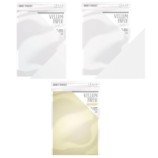 Tonic Studios Craft Perfect A4 Vellum Paper Collection - 3 x 10 S - 919173