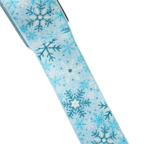 Eleganza Wired Edge Christmas Glitter Snowflake No.425 63mm x 9.1 - 921822