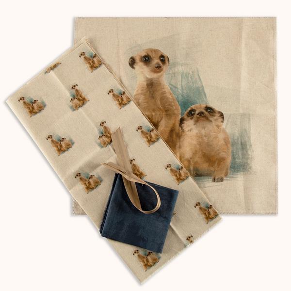 Juberry Designs Linen Animal Cushion Kit - Meercats - 923715