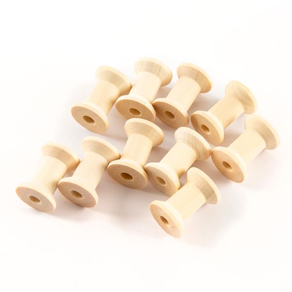 House of Alistair 28mm Wooden Bobbin Pack - Pack of 10 - 928579