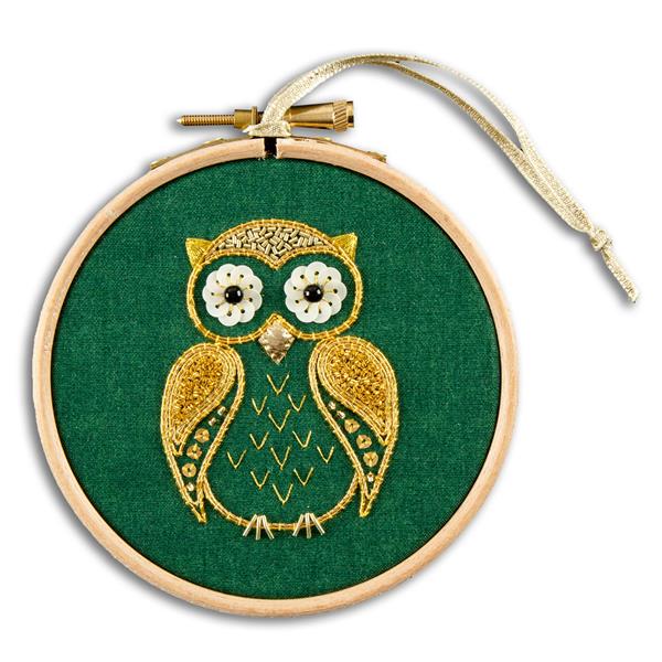 Quilt Dragon Kits Aubrey Owl Goldwork Embroidery Kit - 929098