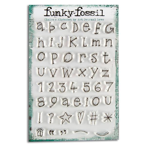 Funky Fossil Claire's Alphabet A5 Stamp Set - 51 Stamps - 938217