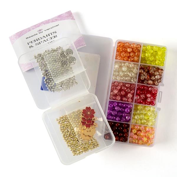 Beads by Verchiel Crackle Glass Bead Bundle - Brights - 939365