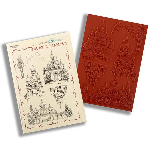 Chocolate Baroque Fantasy Castles A5 Mounted Stamp Sheet - 6 Imag - 939521