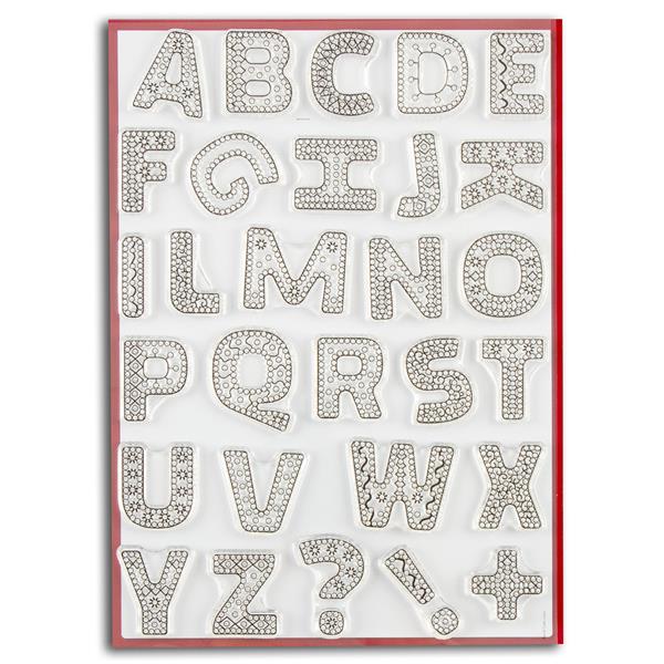 Crystal Art A4 Sparkalicious Cookie Alphabet Stamp Set - 939674