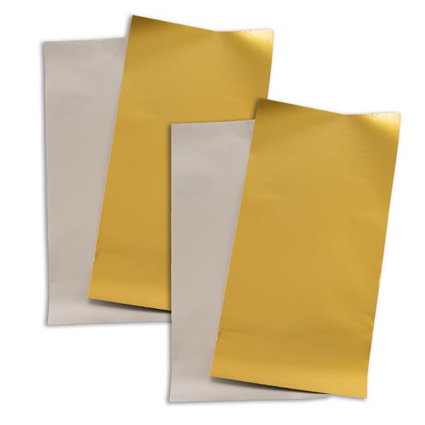 Craft Master 24x12" Vinyl Sheets - 2 x Gold and 2 x Silver - 941813