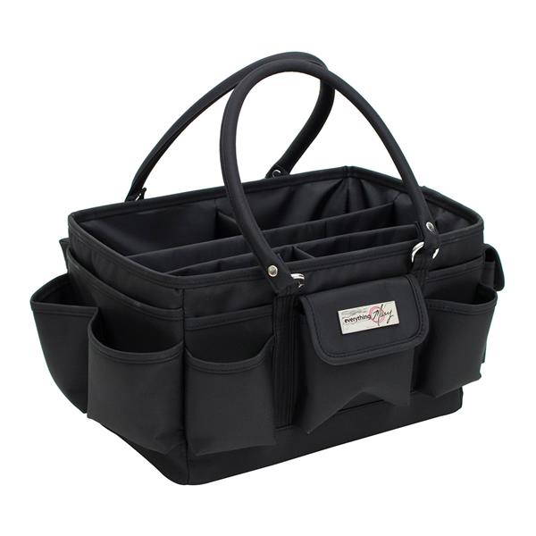 Everything Mary 9 Floral on Black Collapsible Craft Caddy