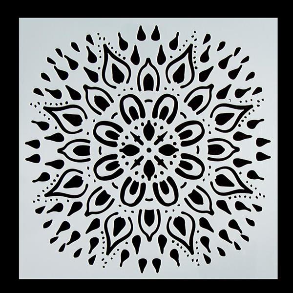 Pretty Gets Gritty Indian Summer Stencil - Indian Sunflower - 949131
