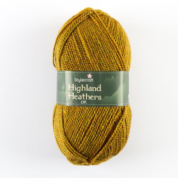 Stylecraft Highland Heathers DK Yarn - Gorse - 100g - 100% Premiu - 951522