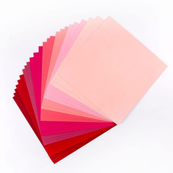 Craft Master 12"x 12" Cherry Bakewell Cardstock - 216gsm - 24 She - 951984