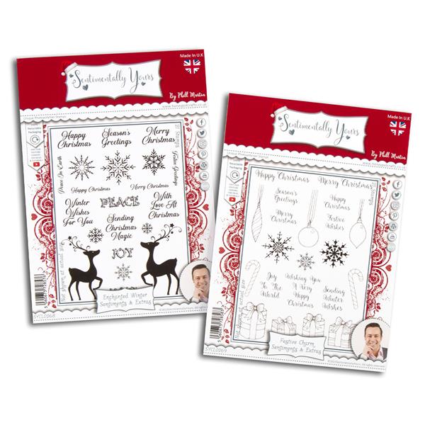 Sentimentally Yours Festive Sentiments A5 Stamp Set Duo - Enchant - 952448