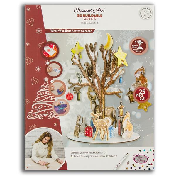 Crystal Art Advent Tree Kit - 33x25cm - 952549