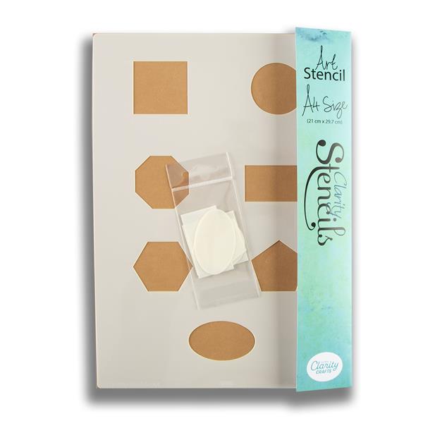 Clarity Crafts Tags & Frames Shapes A4 Stencil - 953305