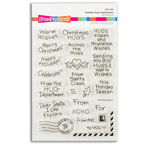 Stampendous Holiday Hugs Sentiments Stamp Set- 23 Stamps - 956271