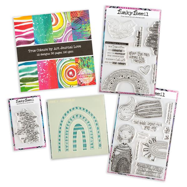 Funky Fossil True Colours Collection - 2x Stamp Sets, Papers, Ste - 960109