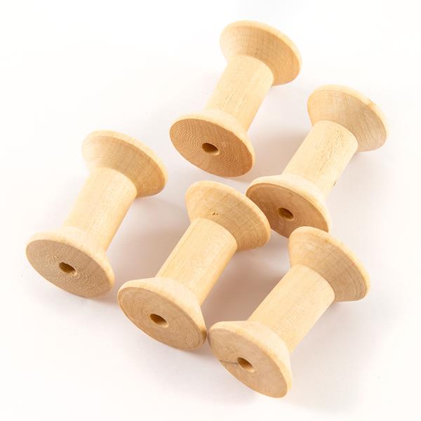 House of Alistair 47mm Wooden Bobbin Pack - Pack of 5 - 960410