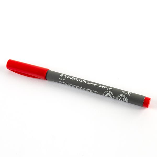 Staedtler Pigment Arts Brush Pen - Red - 960917