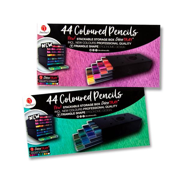 DecoTime 2 x Packs of 44 x Artist Pencils in Deco Trays - 961478