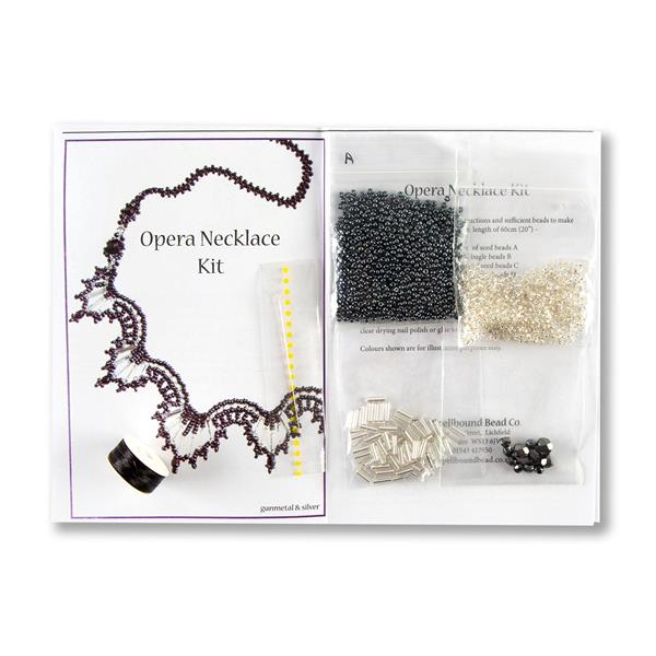 Spellbound Beads Opera Necklace Kit - Gunmetal Silver - 961536