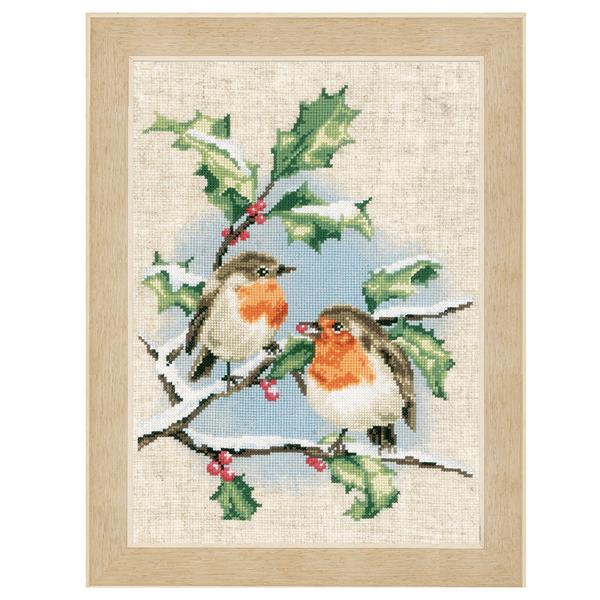Vervaco Winter Robins Counted Cross Stitch Kit - 964280