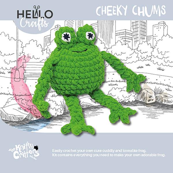Knitty Critters Cheeky Chums Froggy Crochet Kit - 965216