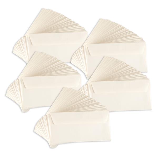 Red Button Natural Heavyweight Textured DL Envelopes - 500 Pieces - 966513