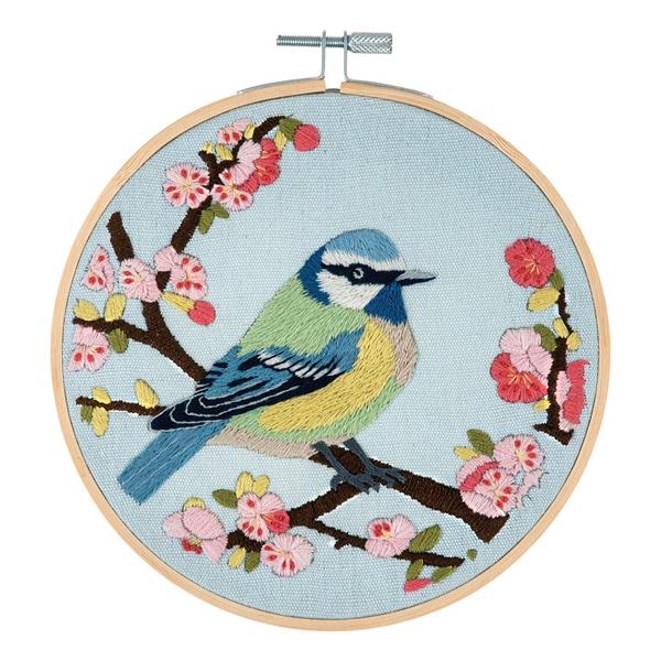 Trimits Bird Blossom Embroidery Kit with Hoop - 968006