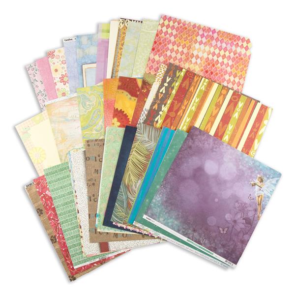 Dawn Bibby 12x12" Paper Assortment - Approximately 50 Sheets - 969304